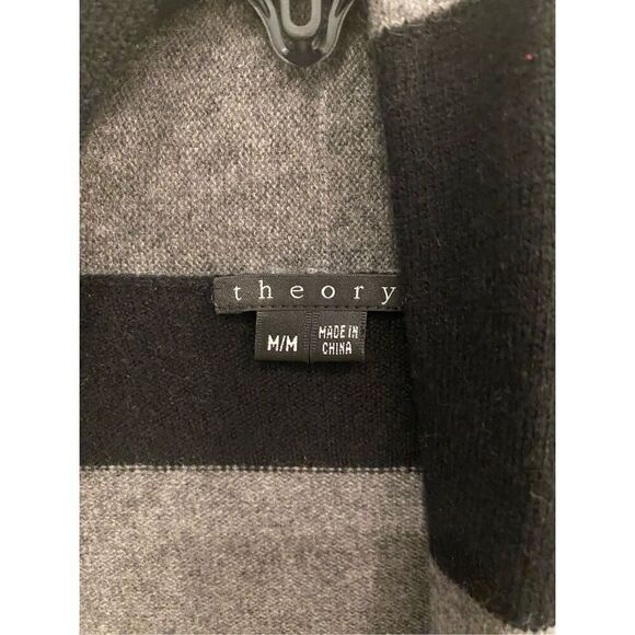 Theory Oversized Striped Cashmere Cardigan - Picture 2 of 7